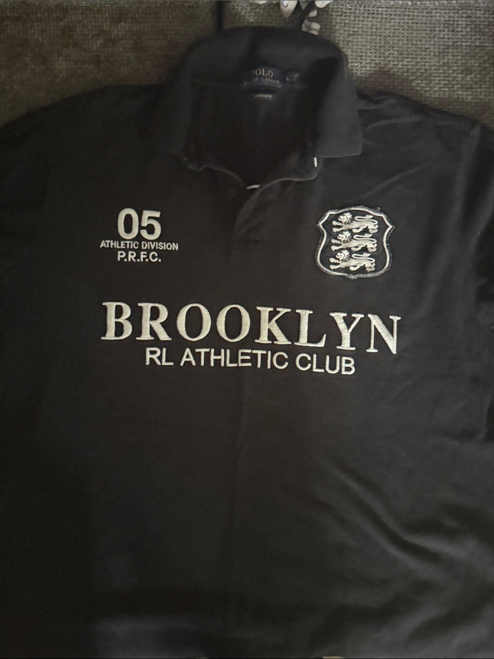 Polo Ralph Lauren Black Brooklyn RL Athletic Club Polo (Rare)